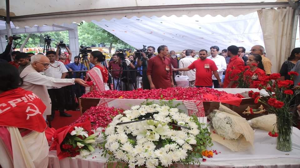Sitaram Yechury last journey From former Vice President to Chinese Ambassador everyone paid tribute