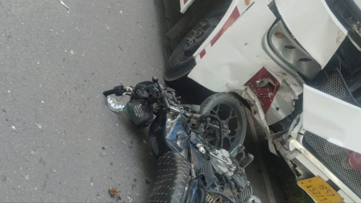 Haryana: Private bus hits bike, grandmother and grandson die