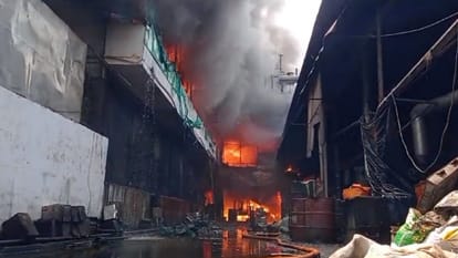 Sitapur News: नमकीन फैक्टरी में लगी भीषण आग, बॉयलर फटने की आशंका Big fire broke out in a namkeen factory in Sitapur.