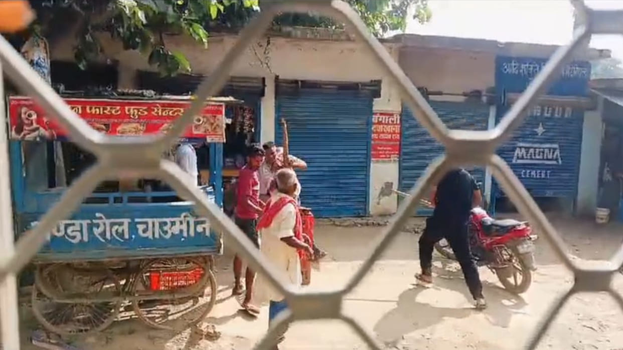 In Deoria, the school bus driver was beaten up by the bigots and the children were not spared.