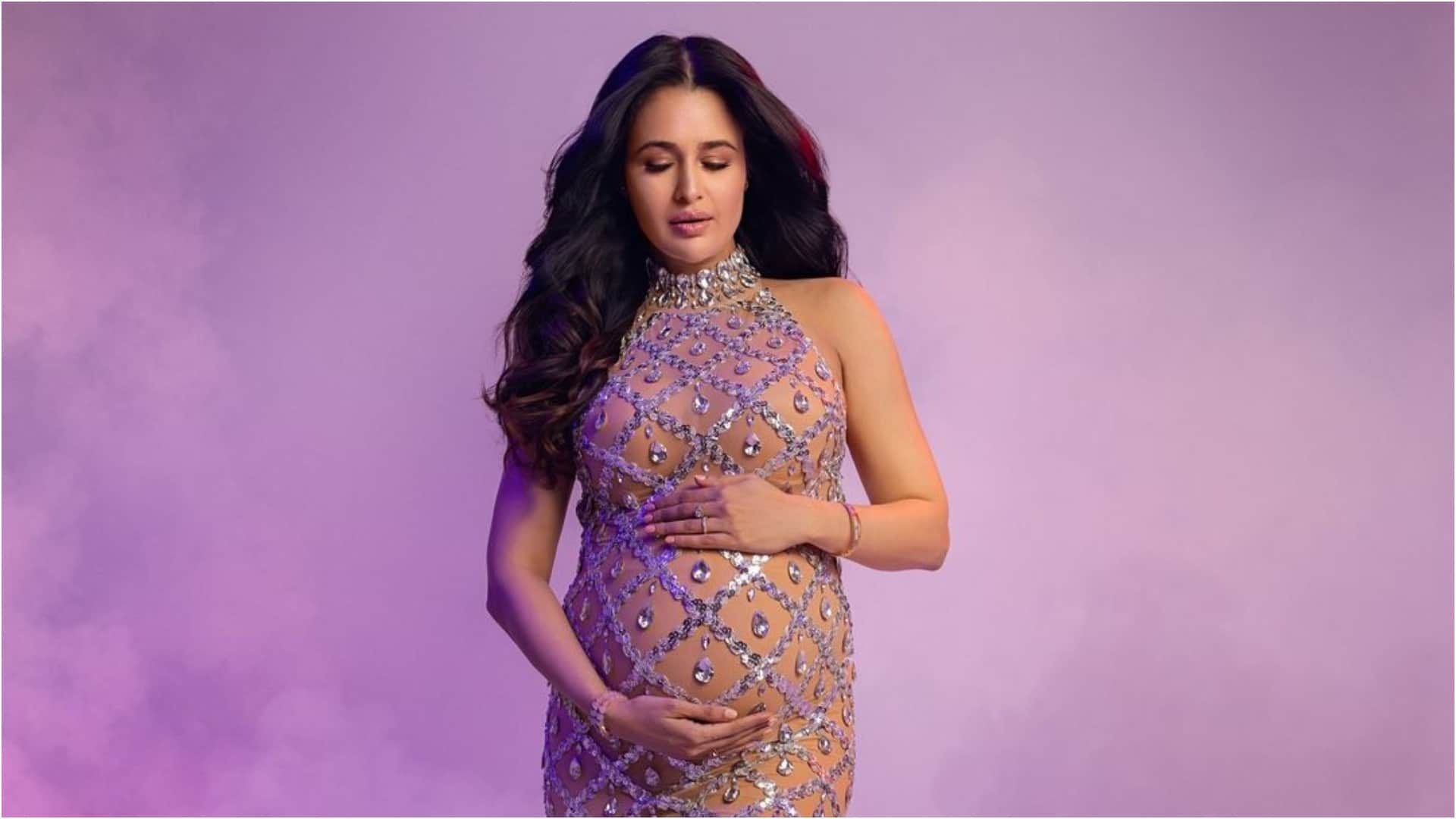 Yuvika Chaudhary shared latest maternity photoshoot videos looks stunning in her outfits