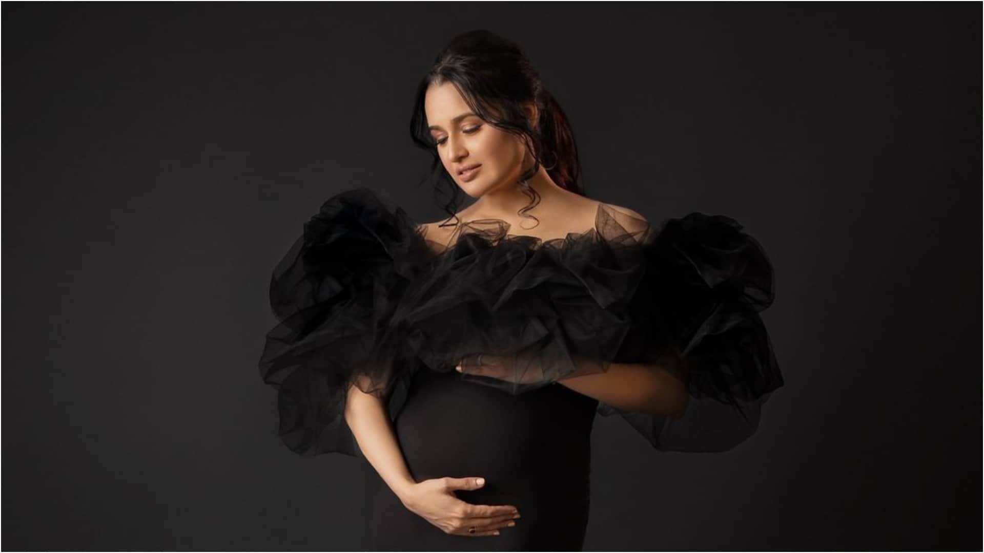 Yuvika Chaudhary shared latest maternity photoshoot videos looks stunning in her outfits
