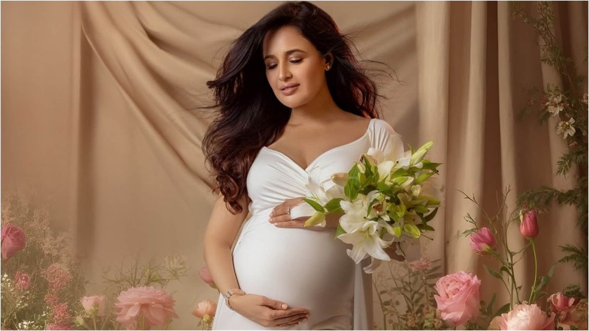 Yuvika Chaudhary shared latest maternity photoshoot videos looks stunning in her outfits