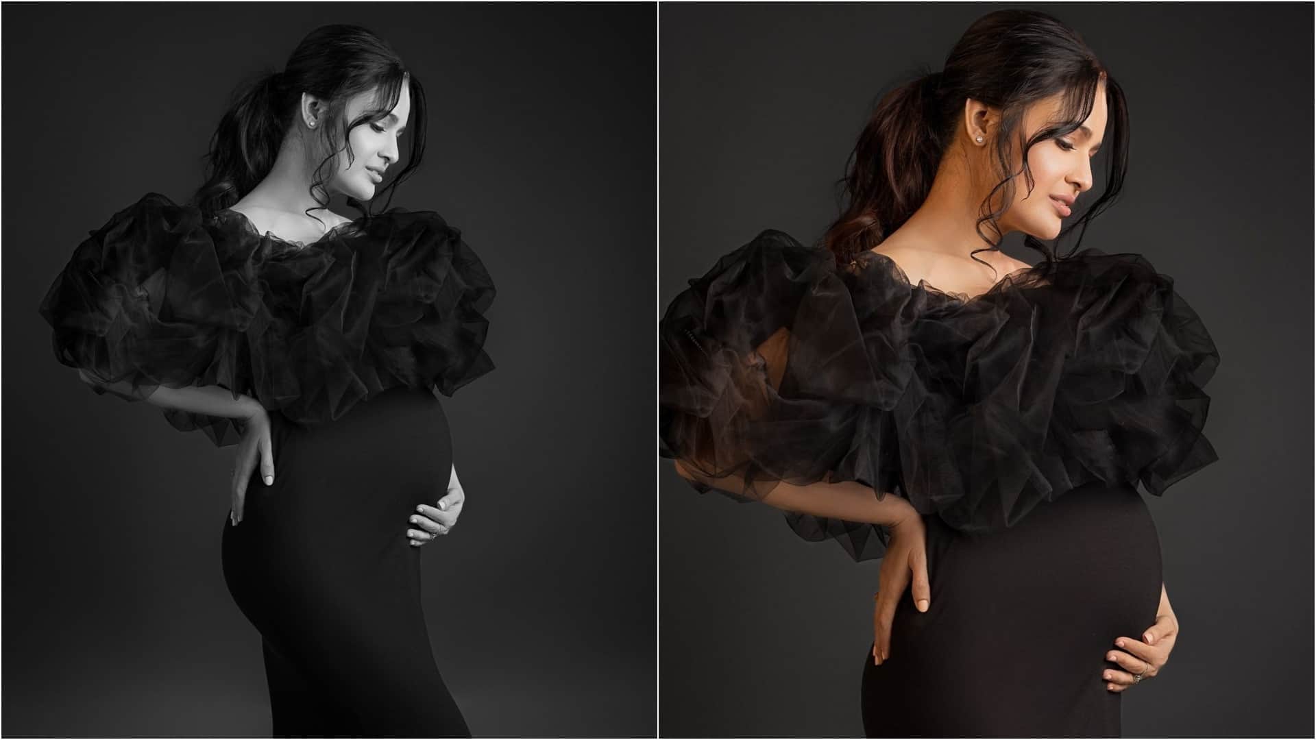 Yuvika Chaudhary shared latest maternity photoshoot videos looks stunning in her outfits
