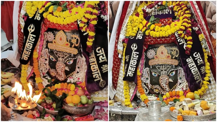 Ujjain Mahakaleshwar Temple: Baba Mahakal Decorated In The Form Of Lord Ganesha In Bhasma Aarti Hindi News - Amar Ujala Hindi News Live - Ujjain Mahakaleshwar Temple:बाबा महाकाल का गणेश अवतार, पूजन कर रमाई भस्म, जय गणेश के साथ गूंजा जय श्री ...