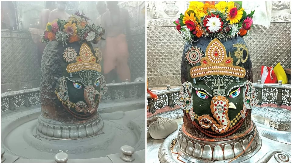 Ujjain Mahakaleshwar Temple: Baba Mahakal decorated in the form of Lord Ganesha in Bhasma Aarti Hindi News