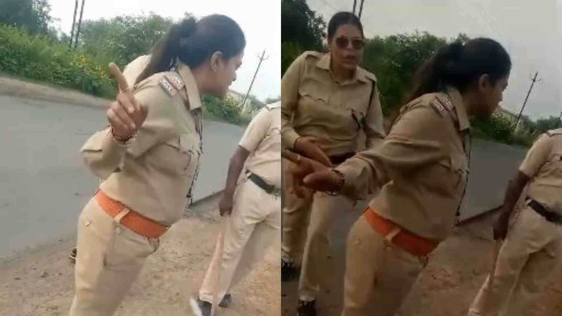 ग्रामीणों से गाली-गलौज का मामला।