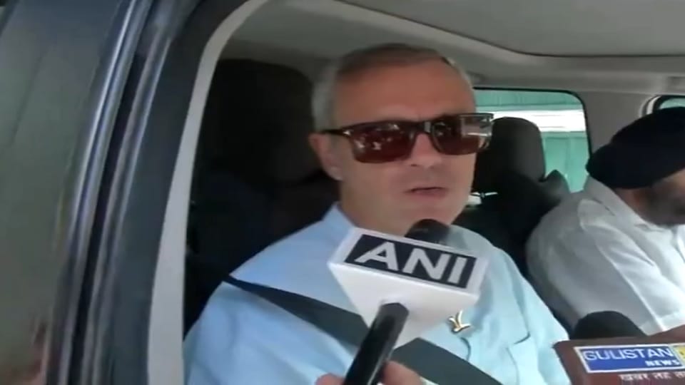 Former CM Omar Abdullah attacks PM Modi says this for MP Engineer Rashid in Jammu