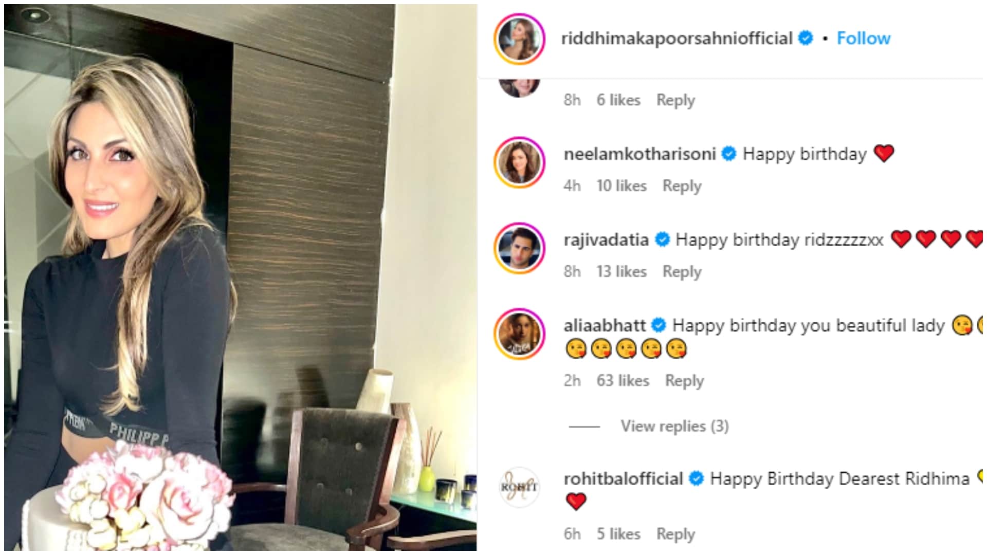 Jigra actress Alia Bhatt sent a warm birthday wishes to her sister-in-law Riddhima Kapoor Sahni