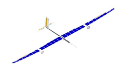 एनएएल द्वारा विकसित सौर विमान।