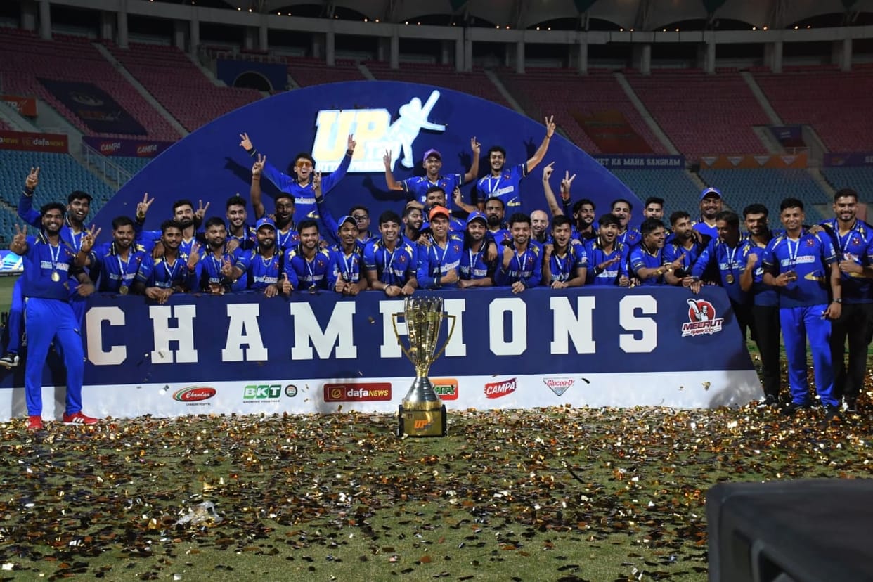 UP T-20 League: Meerut became champion due to Madhav's captaincy innings, defeated Kanpur Superstars by five w