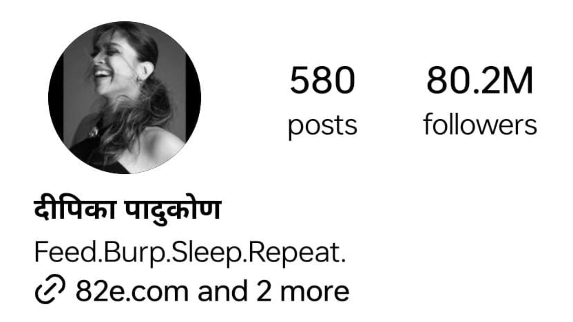 Deepika padukone discharged from hospital changed her instagram bio write feed burp sleep repeat