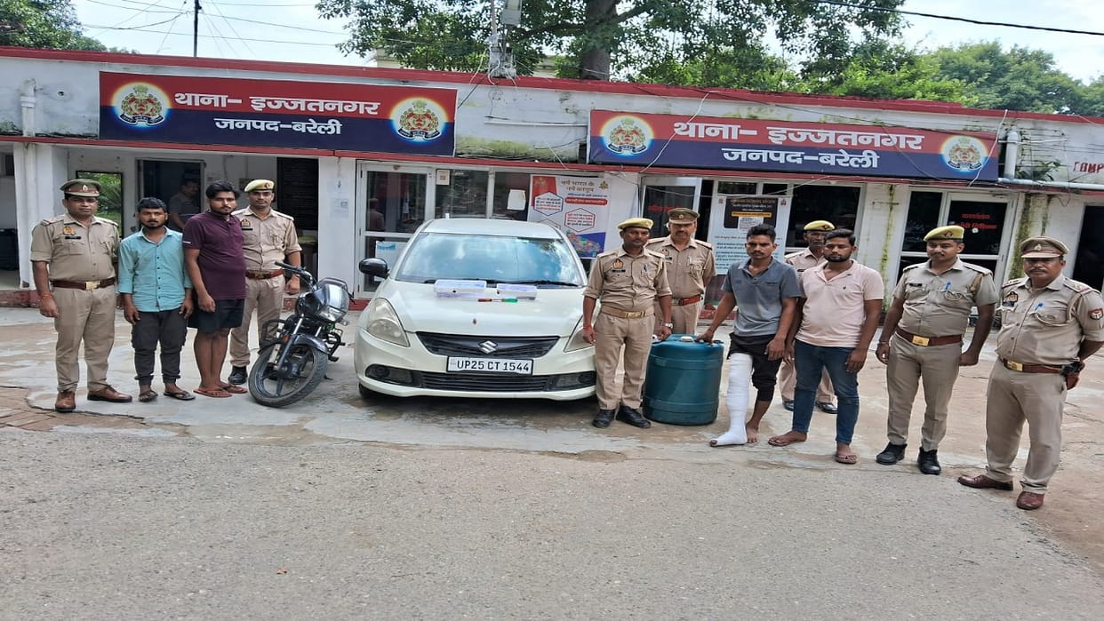 Police arrested four miscreants during the encounter in Bareilly