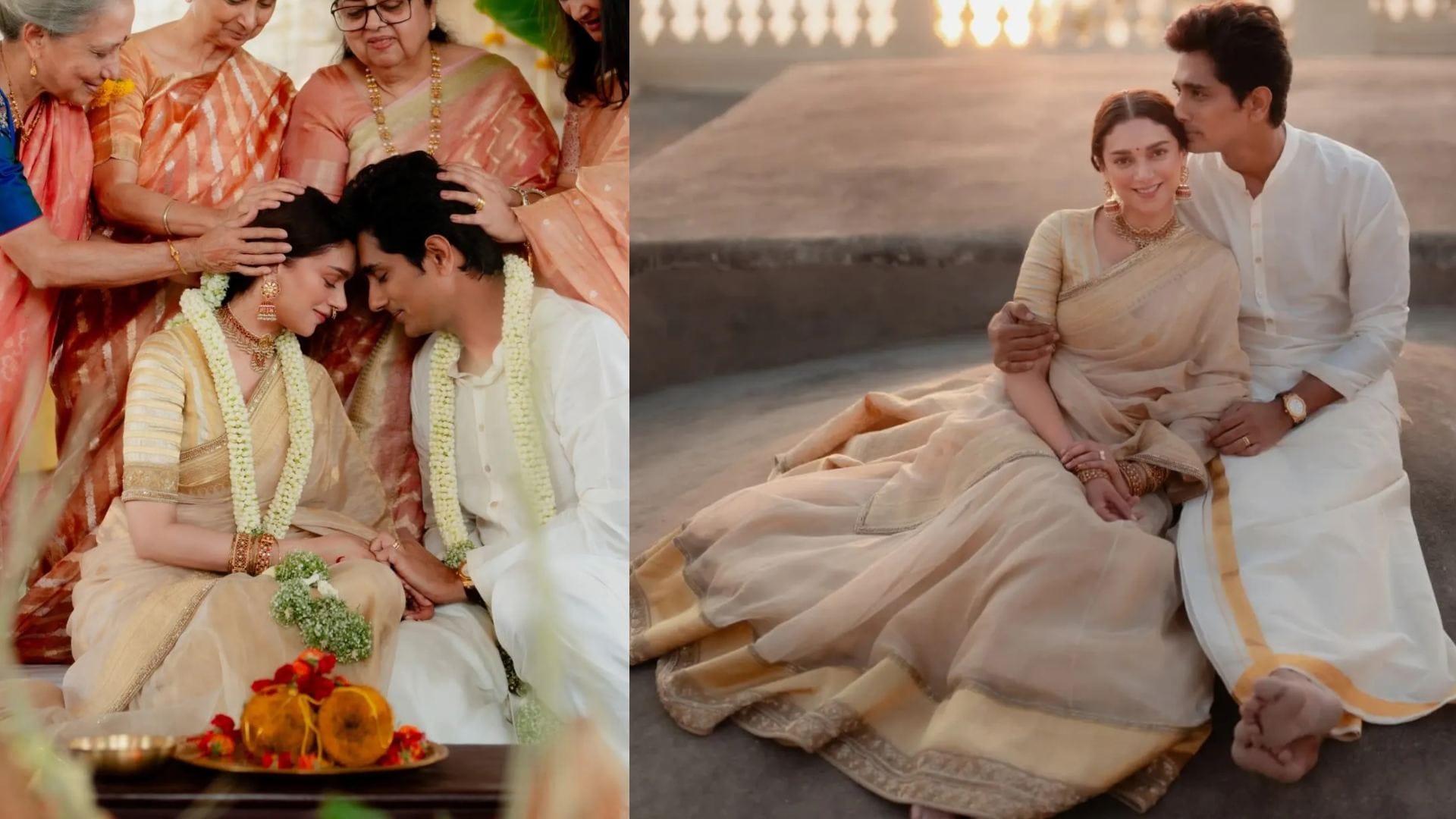 Bollywood actress Aditi Rao Hydari get married with Siddharth in traditional South Indian ceremony