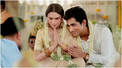 Aditi Rao Hydari and Siddharth tied the knot at a temple shared beautiful photos from their traditional