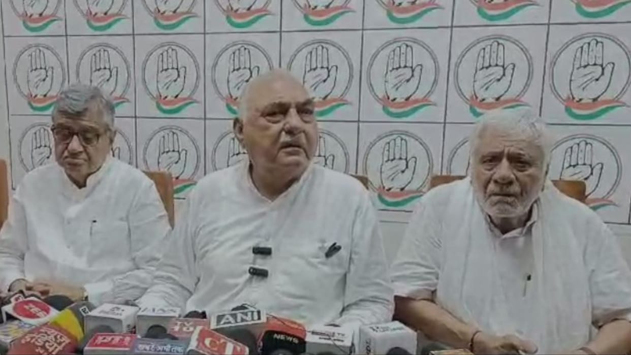 Bhupender Singh Hooda held a press conference in Rohtak