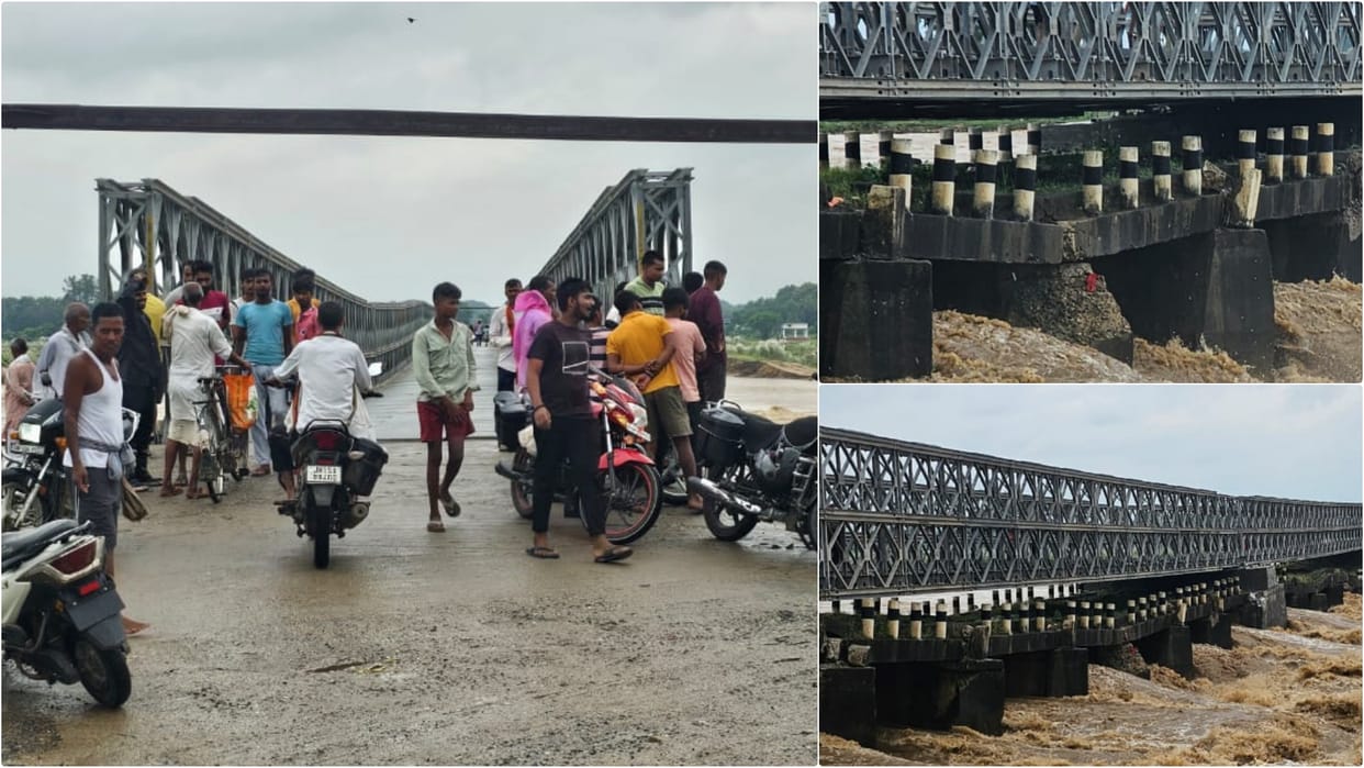Bihar News: Pillar of Jamui's Sono-Churehat Bailey bridge collapsed, administration in panic; CM Nitish Kumar