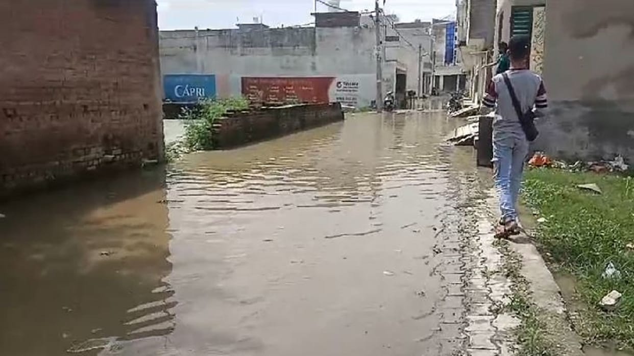Water level of Garra river increased in Shahjahanpur