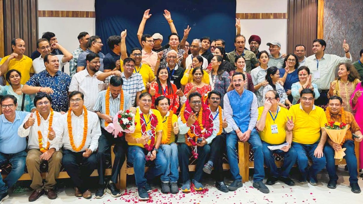 Dr Rajiv Goyal became IMA Bareilly President Secretary Dr Gaurav Garg