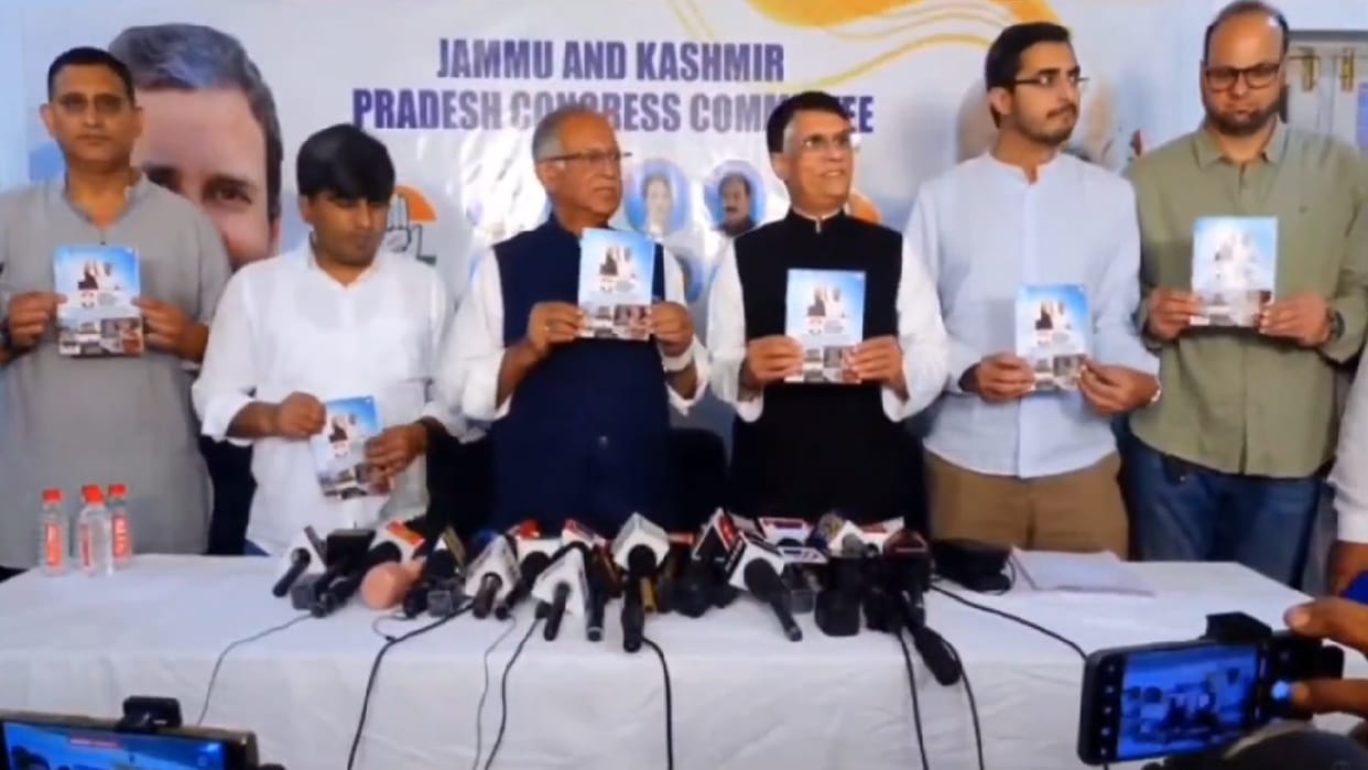 Congress manifesto launched for Jammu and Kashmir assembly elections