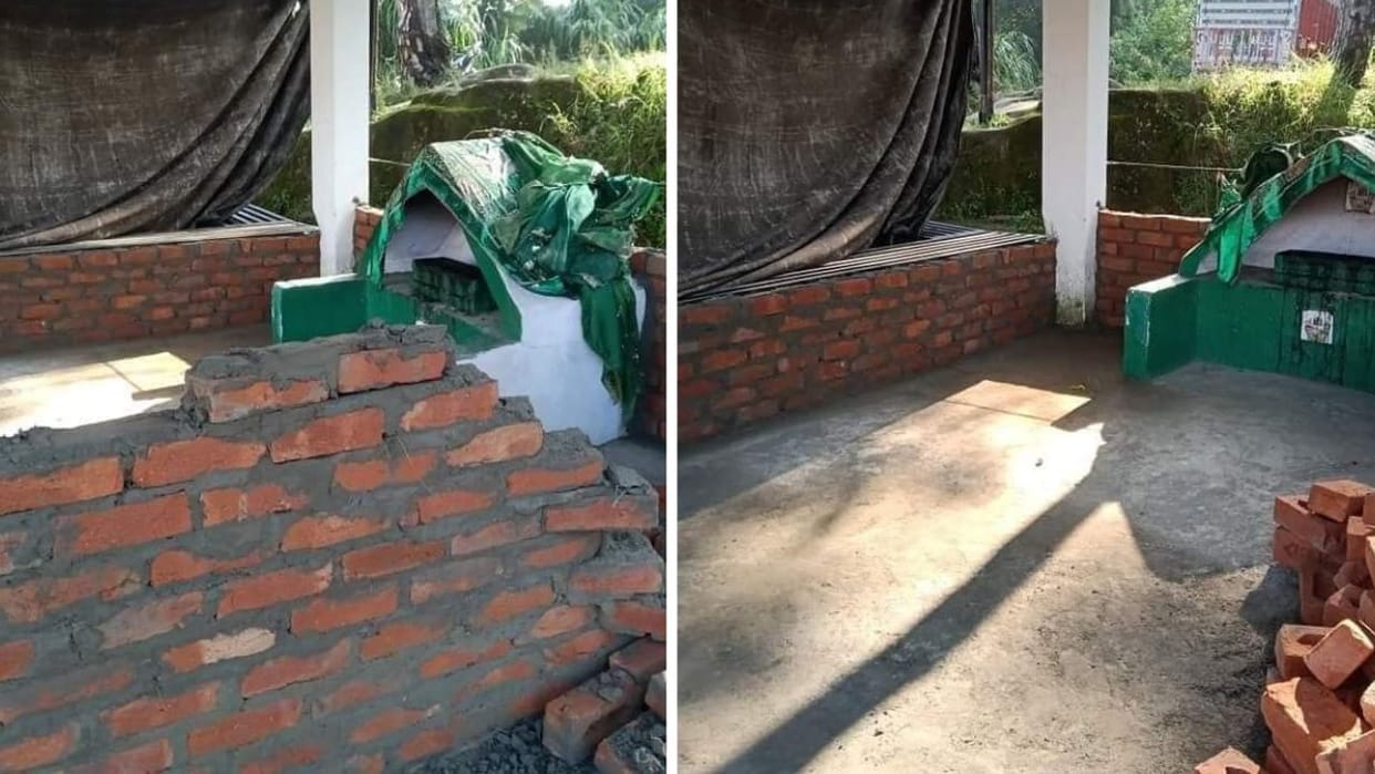 Peer committee illegal construction removed amid mosque dispute in Hamirpur