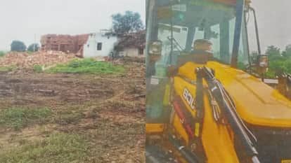 Satna goons demolished poor man house with bulldozer took away household goods as well BJP leader accused
