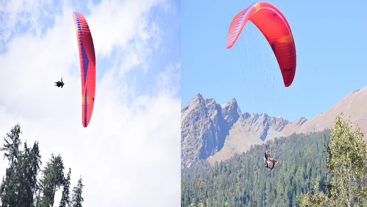 After two months, the thrill of paragliding started again in Solanganala, the flight of human birds brought ba
