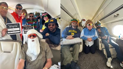 MS Dhoni is in America enjoying holidays with friends watching football, see photos
