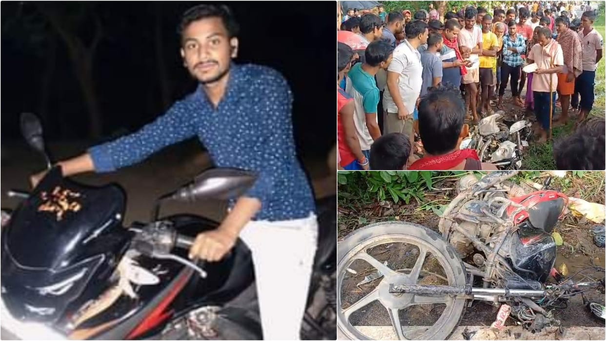 Accident: 2 bikes collided head-on in Munger, one youth died, two referred to Bhagalpur in critical condition