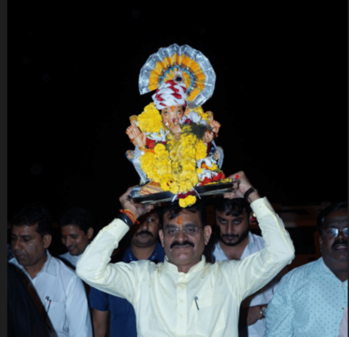 MP News: Farewell to Ganpati Bappa took place with great pomp, Shivraj and VD were seen engrossed in devotion