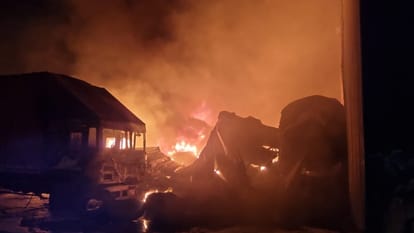 Fire breaks out in wood factory in Bathinda incident happen at late night