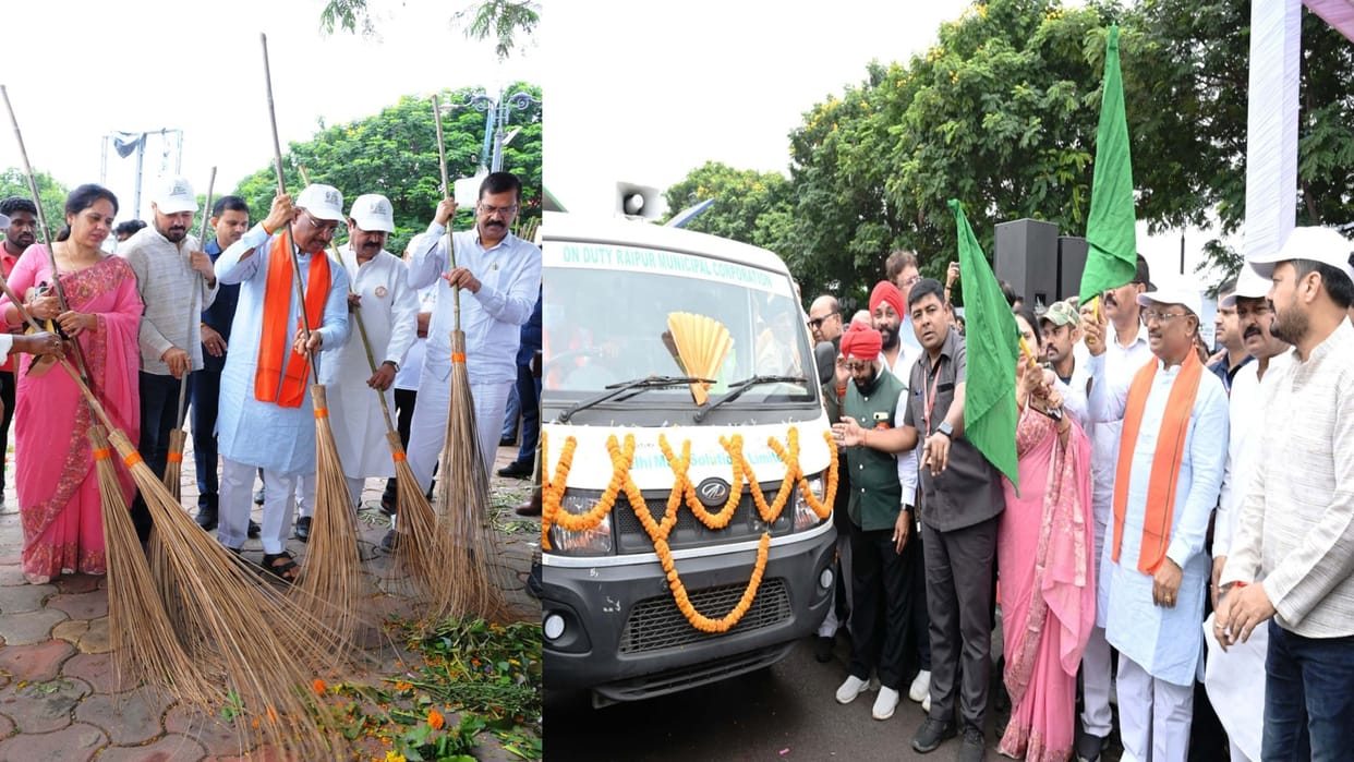 State level fortnight 'Cleanliness is service' started in CG, CM vishnudeo Sai swept floor