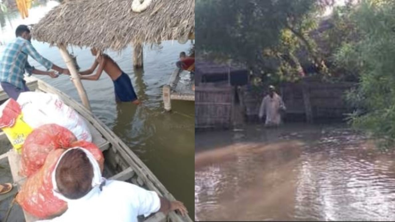 shortage of food and vegetables amid the flood in Lakhimpur Kheri