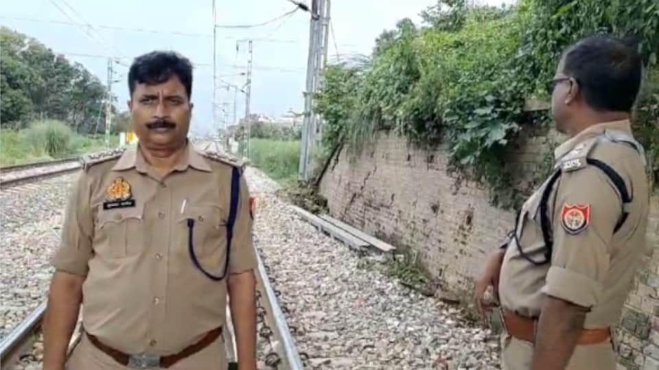 Train collided with a piece of wood kept on railway track in Ghazipur engine failed