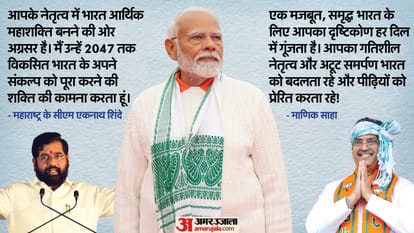 PM Narendra Modi Birthday Turns 74 President Droupadi Murmu and Other Personalities Extend Wishes