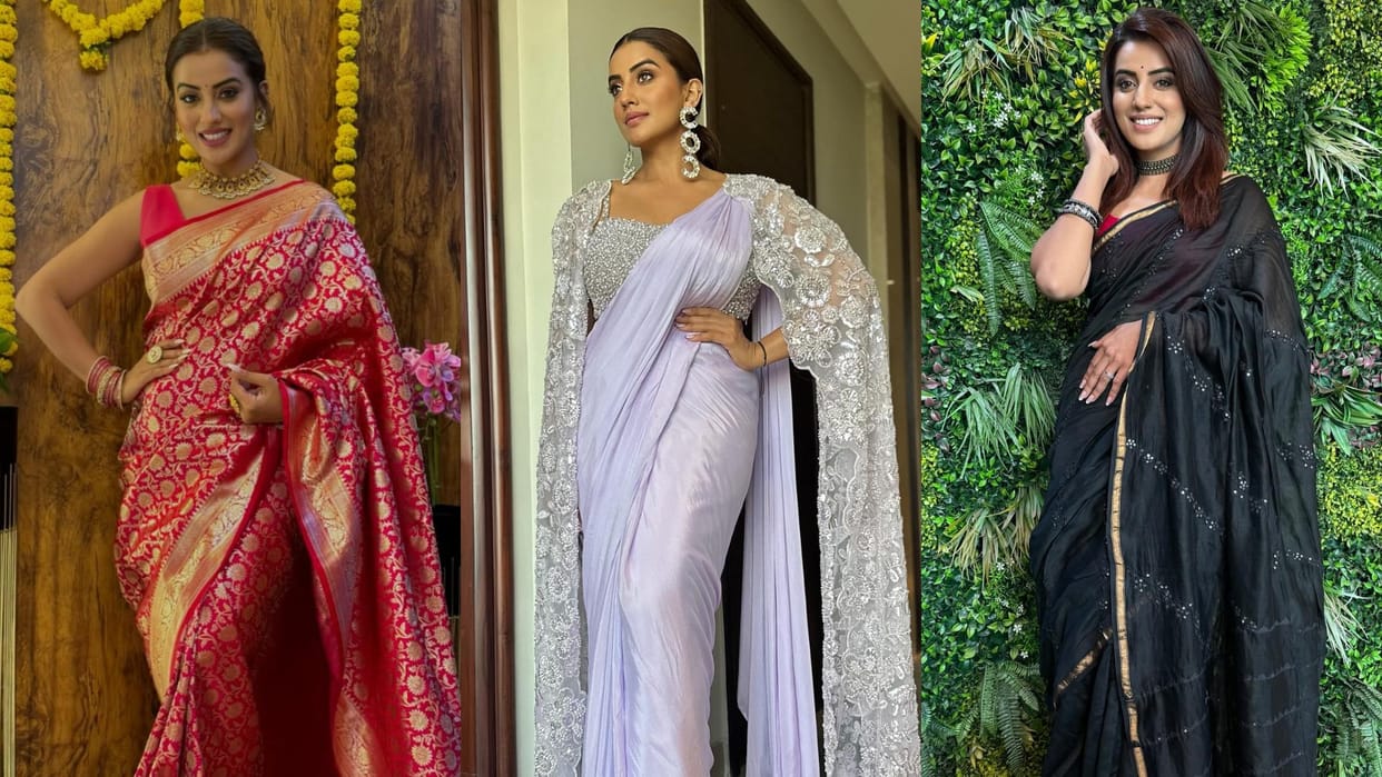 bhojpuri actress akshara singh Saree Collection images