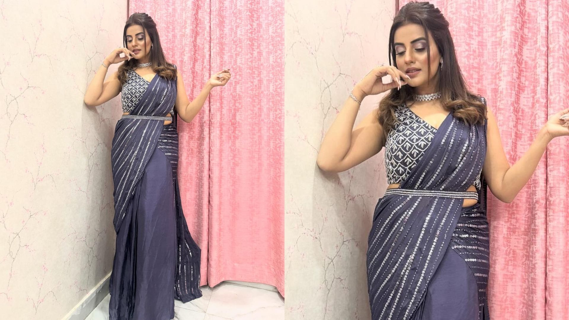 bhojpuri actress akshara singh Saree Collection images