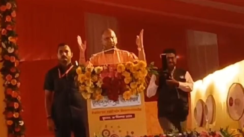 CM Yogi Adityanath targets SP and Congress in Ghaziabad