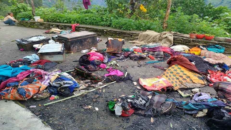 House caught fire due to short circuit in Munsiyari