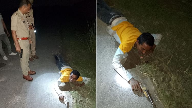 UP News: आजमगढ़ में पुलिस मुठभेड़ में बदमाश गिरफ्तार, पत्नी से अवैध संबंध को लेकर साथी को मारी थी गोली
