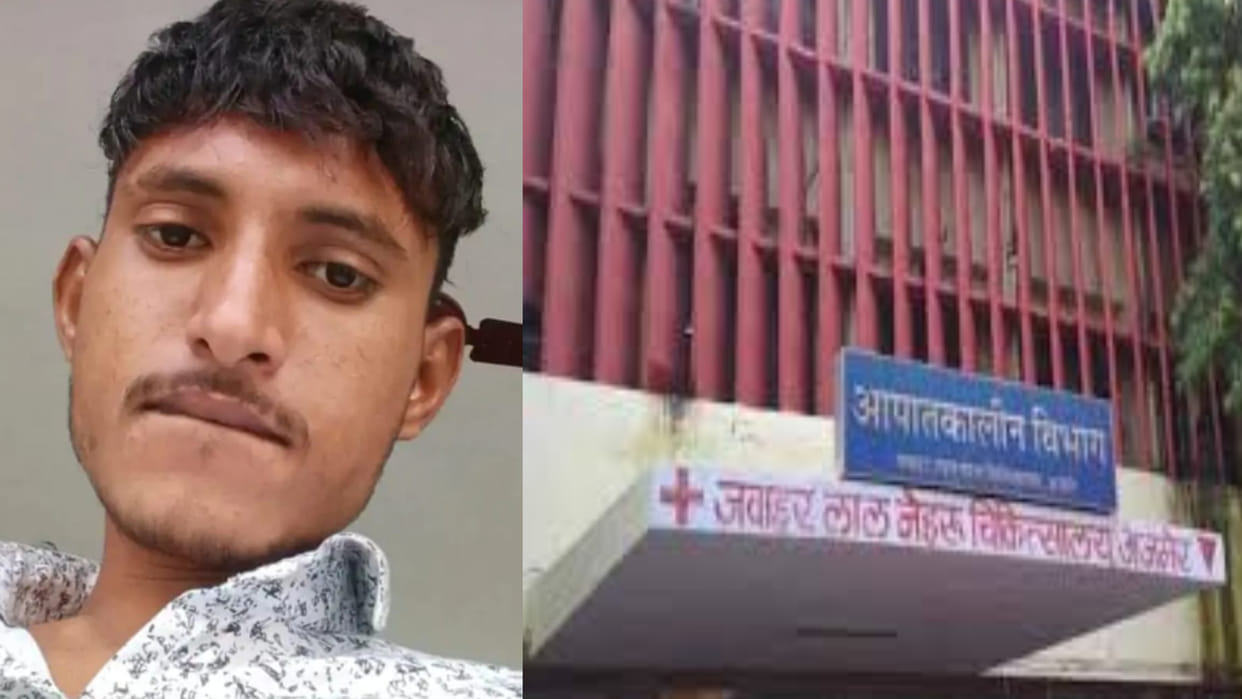 Kekri : A youth riding a bike died during treatment after being hit by an unknown vehicle, another one injured