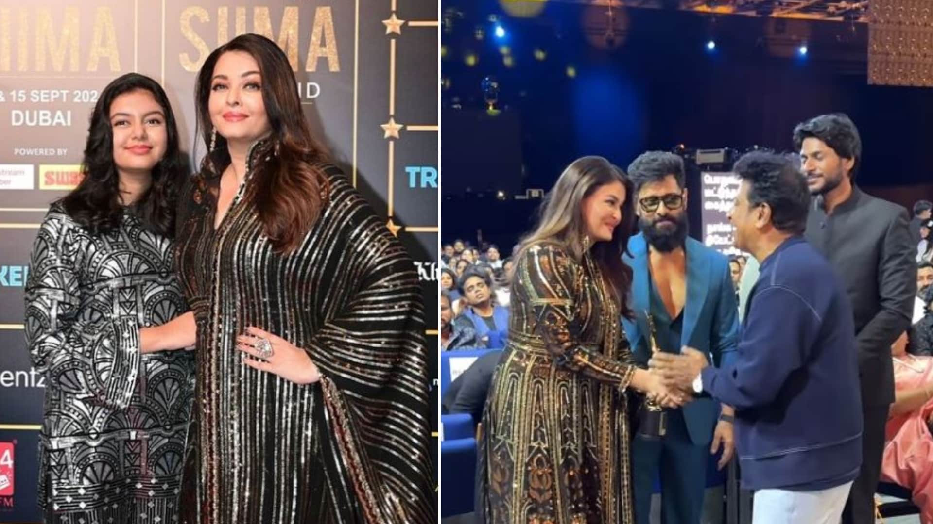 Aaradhya Bachchan take blessings from Shiva Rajkumar Aishwarya Rai reaction goes viral on social media