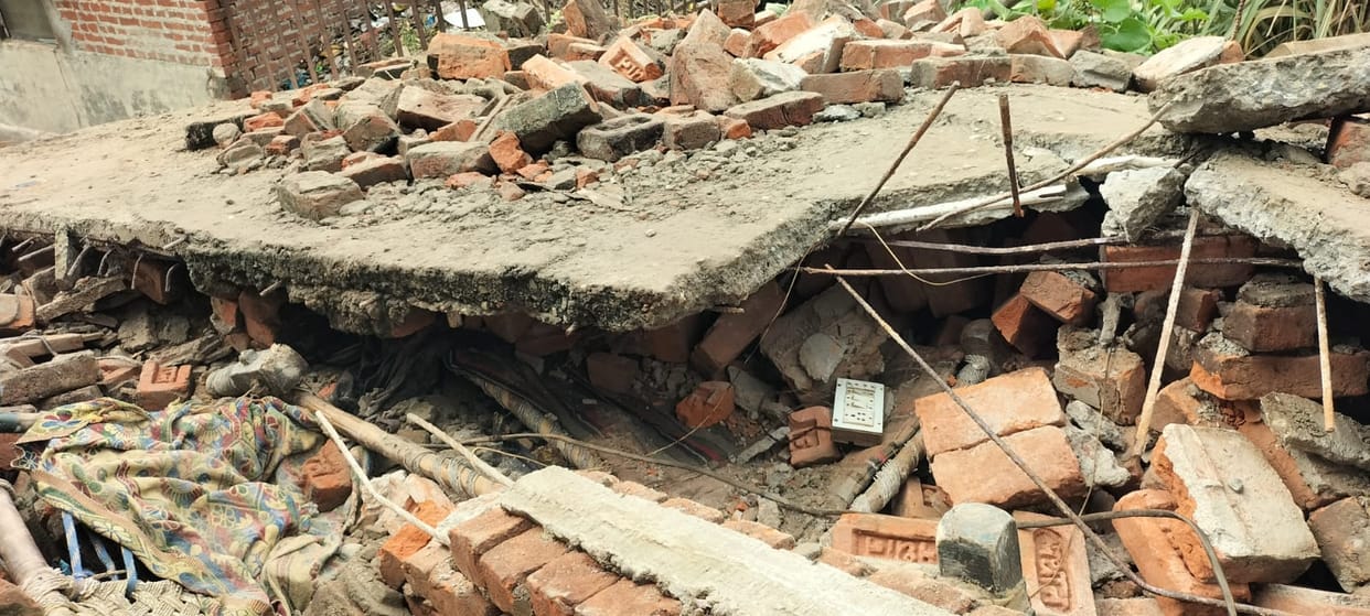 Rain: Many injured due to collapse of lintel of house, roof collapsed in Lohianagar