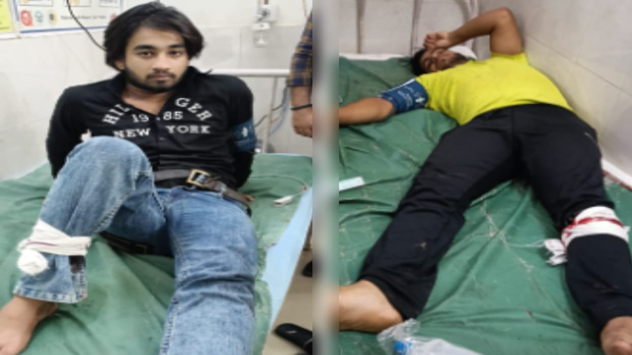 UP: Meerut STF got a big success, two sharp shooters of Hashim Baba gang were caught in an encounter in Khatau