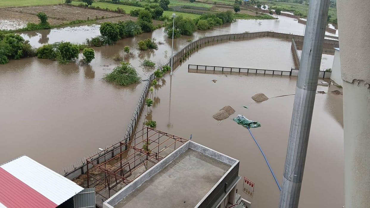 Gwalior Water filled in Madhavrao Scindia Stadium before International T20 to be held on October 6 Photos