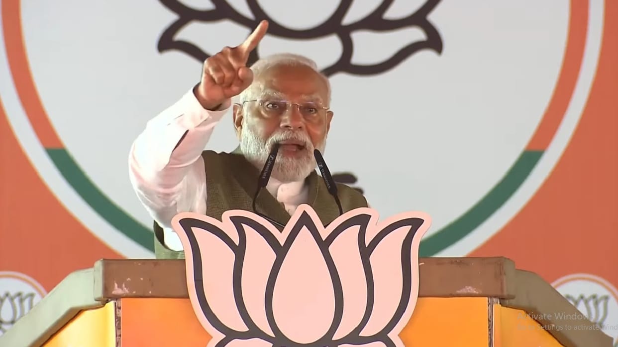 PM Narender Modi address rally in Gohana on Wednesday