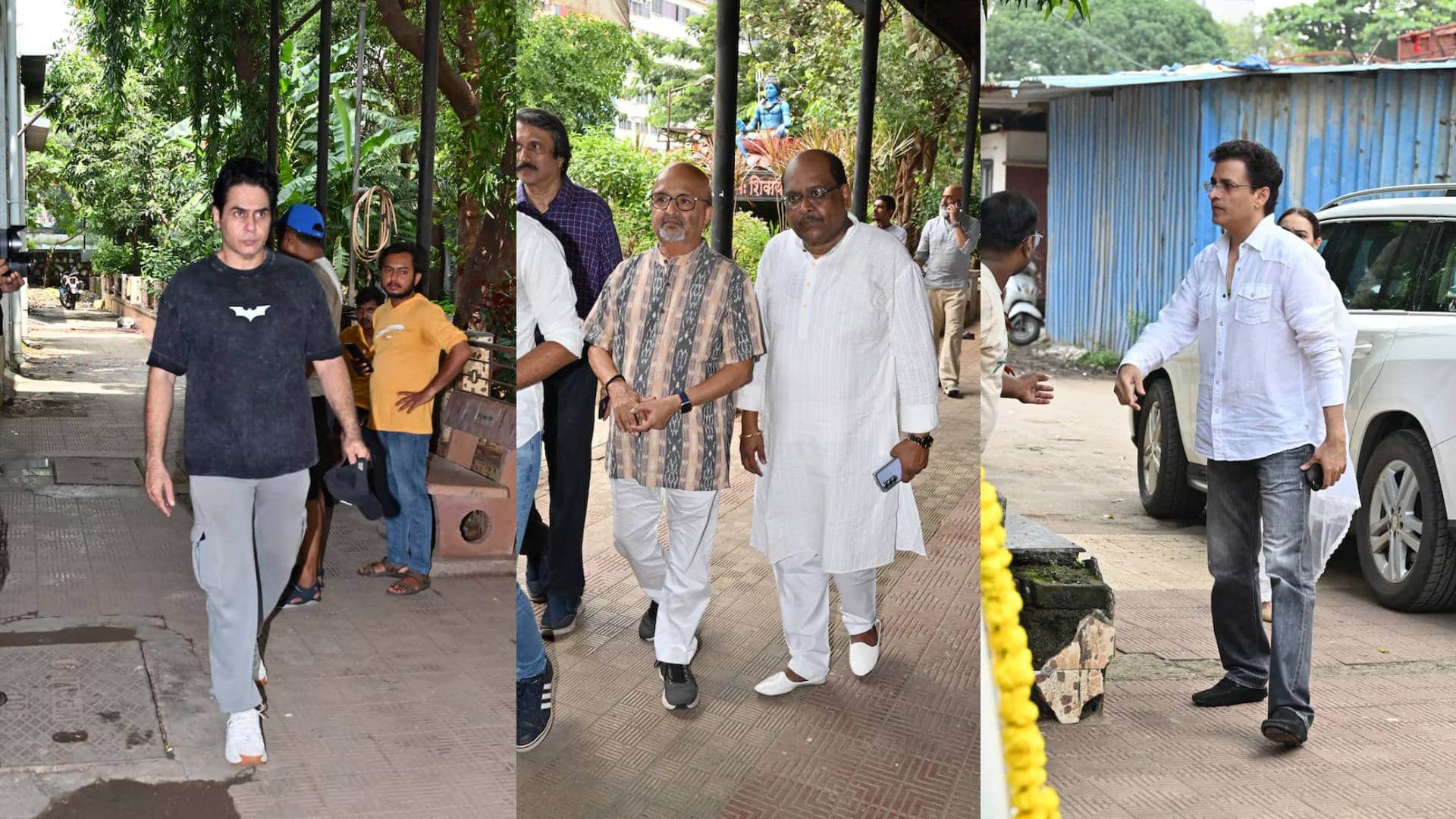 Himesh Reshammiya father Vipin Reshammiya Funeral attended farah khan sajid khan Iulia Vantur many celebs