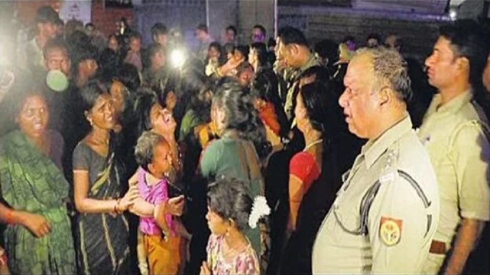Noida: Truck crushes innocent child, angry mob pelts stones at police
