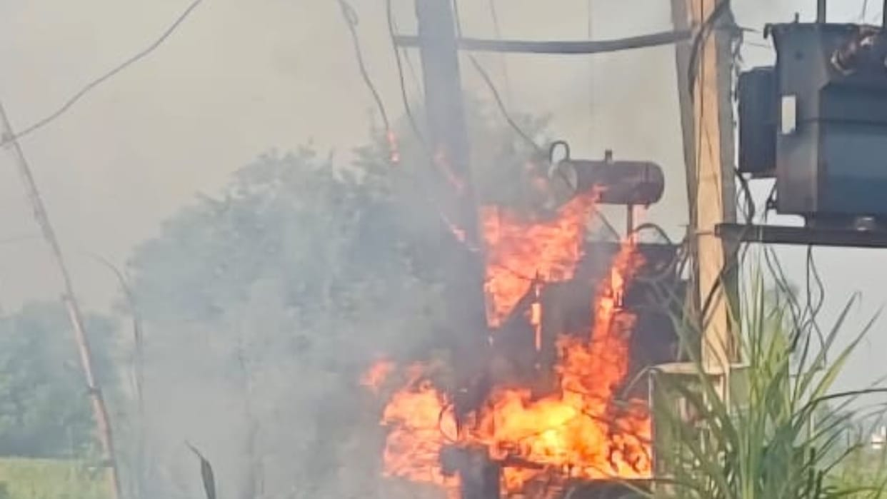 burning transformer in Mau power supply to 50 houses got disrupted