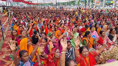 Crowd gathered in the grand conference of Bengali society in rudrapur